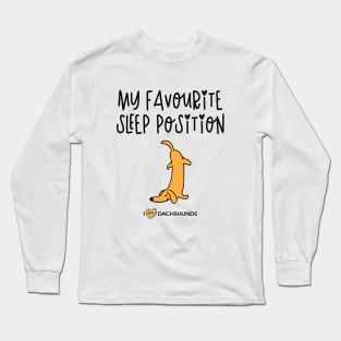 A Dachshund's Favourite Sleep Position Long Sleeve T-Shirt